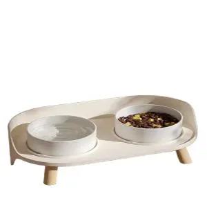 강아지그릇 강아지도자기밥그릇 도자기 화이트 세트 밥그릇