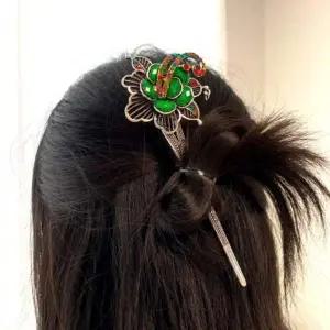 1종 큐빅 한복비녀뒤꽂이 플라워 3종중 꼬임반다나 비