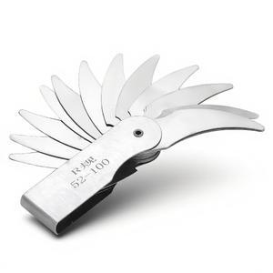 반경 게이지 Jauge+de+Rayon 스테인리스 스틸 필러 세트 필렛 R0.3-1.5 / R1-6.5 R7-14.5 R15-25 R25-50 R52-100 외부 오목한 볼록 캘리브라도레스 드 라디오