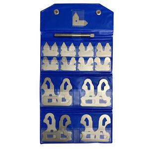 텍살란(R) 25개 스테인리스 스틸 반경 게이지 세트 홀더가 있는 분수 1/64-1/2인치