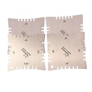 알니코프 4Pcs 일렉트릭 기타 노치 반경 게이지 스테인리스 스틸 기타, 루시에 수리 도구를 위한 도구 설정