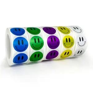 5종 고급 스마일 롤 스티커 대용량 500매 다꾸 칭찬