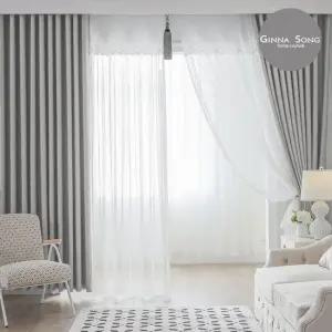 지나송 토스카나 암막커튼+코디커튼 풀세트 특대형
