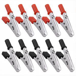 10pcs 금속 악어 클립 클립 나사 솔더 포트가있는 전자 제품 전기 와이어