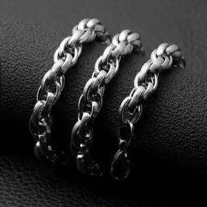 써지컬스틸 체인목걸이 남녀공용 라인더블타이