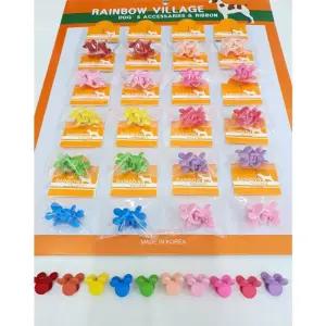 마우스 집게핀(1판-20개)강아지삔 반려견삔 머리 머리삔 악세서리 헤어악세사리 패션용품 외출