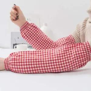 체크 작업용토시 면토시 팔 실 면 레드 팔토시