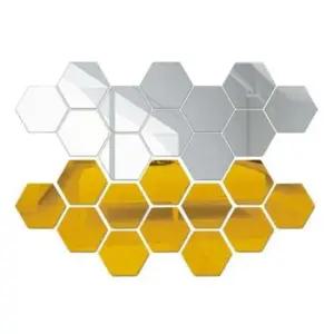 육각형 아크릴 거울 12조각 스티커 접착식 미러 아크릴거울 육각거울 아크릴미러