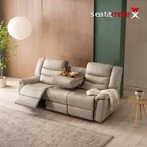 [시트앤모어][시트앤모어]뉴프랭클린 홈바 3인 All천연소가죽 리클라이너 소파