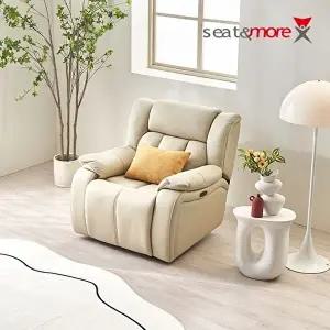 [시트앤모어][시트앤모어]카운테스 1인용 이태리천연통가죽 경추 리클라이너소파