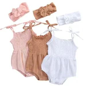 쫄쫄이끈나시아동헤어밴드바디슈트세트204423