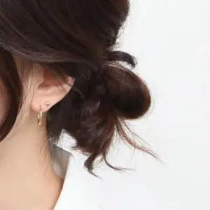 여자귀걸이 골드필드 기본 골드 파이프 후프 링 귀걸이 14K 16mm