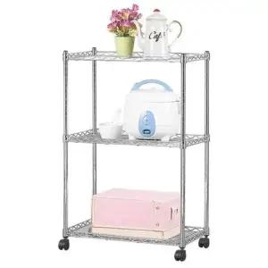 앵글선반 메탈랙600 3단 세탁실수납장 정리 틈새선반 바퀴 스낵