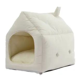 강아지집 반려견 하우스 방수-20kg 고양이 텐트 방수 쉼터 침실 흰색 이하