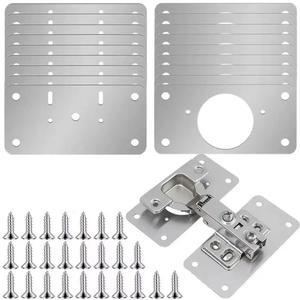 힌지 수리 플레이트 캐비닛 가구 서랍 테이블 수리 마운트 도구 하드웨어 스테인레스 스틸 힌지 고정 플레이트