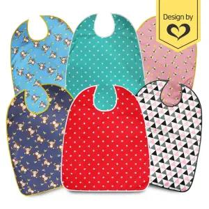 더해피 성인용 리본형 턱받이 위생/방수/실버/앞치마