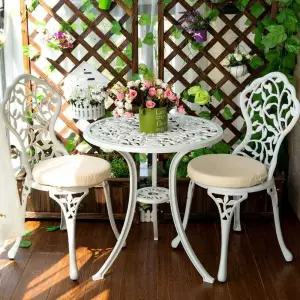 야외 테이블 세트 철제 의자 전원주택 옥상 펜션 라탄