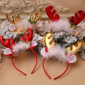 산타클로스 고깔 루돌프 머리띠 연말 파티 해어밴드 루돌프머리띠