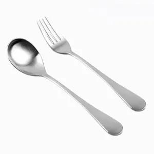 무광 민자 스테인레스 어린이용 숟가락 포크 2P 세트