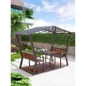 야외 벤치 정자 관공서 원두막 정원 휴식 광장 조경