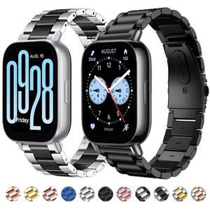 레드미 워치 5 액티브 라이트용 스테인리스 스틸 스트랩 메탈 브레이슬릿 시계줄 샤오미 남녀 공용 코레아