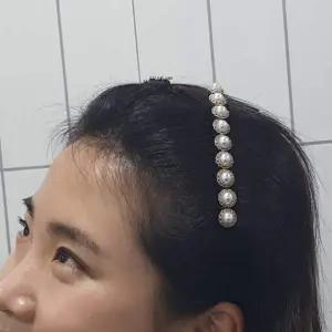 P1 올림머리 클립형 진주 헤어빗핀