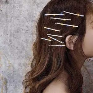 큐빅 실핀 헤어실핀 앞머리 얇은 옆머리 삔세트 프랑