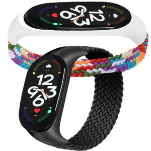 Xiaomi Mi band 7 시계 스트랩 나일론 밴드 NFC 팔찌 스마트 Miband6 벨트 correa on 6 5 4 3 용 땋은 솔로