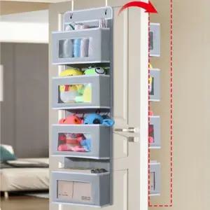 ( )무타공 수납함 장난감 바구니 벽걸이 보관함 원룸수납 옷장 원룸 속옷바구니 문걸이 무타공 선반