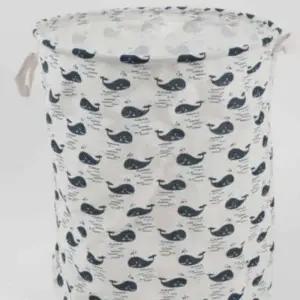 ( )린넨 장난감정리함 바스켓 고래 의류수거함 재활용쓰레기통 분리수거쓰레기통 장난감정리대