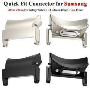 갤럭시 시계 6 44 40mm 클래식 액세서리에  2PCS 고속 맞춤 어댑터 스테인레스 스틸 커넥터 4/5/pro 밴드