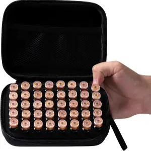 Moyite 40 슬롯 냉장고용 펩드 케이스 l GLP 등을 보관 있는 바이알 보관함 핸드 스트랩 및 로고 블랙 전용