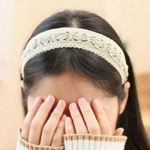 머리띠 레이스 프릴 데일리헤어밴드 데일리 망사 헤어