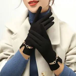 벨벳 소재 부드럽고 고급스러운 디자인 체인장식 장갑