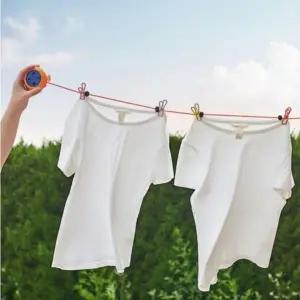 ( )8M 휴대용 빨랫줄 빨래줄 캠핑 야외용 빨래걸이 걸이줄 차박 로프 실내용 건조대 옥상