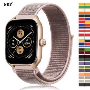 Amazfit GTS 4/3/2/2e Mini/GTR 4/3/2e/Balance/stratos 용 나일론 루프 밴드 bip 5-3 pro-U-S-lite 스트랩