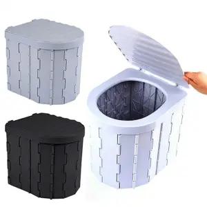 집화장실변기같은 접이식 폴딩변기 타원형 편안한 자세유지 접이식 이동식 변기 화장실 차박 캠핑 다용도