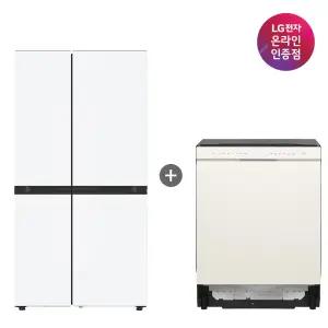 LG 디오스 AI 오브제컬렉션 냉장고(양문형) + LG 오브제컬렉션 식기세척기 (S836MQQ012 + DUE5BGL1E)