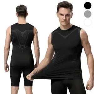 남자런닝 배색 쿨링 스포츠 민소매티