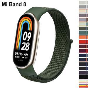 Xiaomi Mi Band 9 8 스트랩 용 나일론 루프 Miband 7 6 5 4 3 팔찌 NFC SmartWatch 손목 밴드 Correa 교체