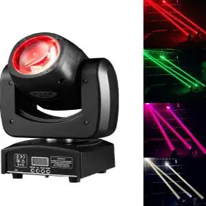90W LED 무빙 헤드 DJ 조명 미니 빔 스테이지 매우 밝은 스팟 RGBW 4IN1 DMX 512 13CH 사운드 활성화 -