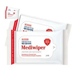 손소독티슈 (의약외품)메디와이퍼 20매 100개