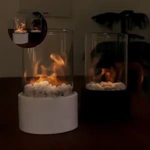 램프 가정용 에탄올 화목 난로 불멍 원형 (화이트)