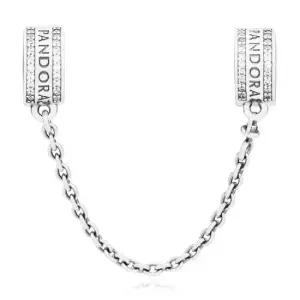 MUST IT_ 참 792057CZ 참 로고 세이프티 체인 클립 실버 참