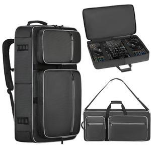 DDJ FLX4 /400 /REV1, 누마크 믹스트랙 플래티넘 FX /Pro /Pro3, 헤라클레스 인펄스 500, 멀티 포켓 조절 가능한 어깨 스트랩이 있는 DJ 백팩 패딩 긱백