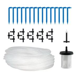 15개 화분용 자동 식물 급수기 교체 키트 드립 관개 프로그래밍 가능한 셀프 급수 타이머 장치용 액세서리