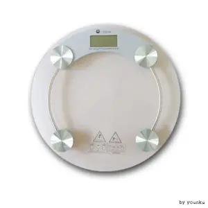 [용마안전] 저울 몸무게 투명 전자저울 체중계 원형 디지털 (본품)