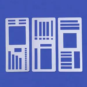 수제 유연한 기록 템플릿 - 도트 그리드 드로잉 체크리스트 및 일일 계획을 위한 3팩 저널링 플래너 스텐실