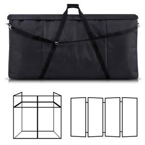 여행용 휴대용 무대, LED 스크린, 아트 포트폴리오, 강화된 교체용 폼 패딩이 있는 티니유 DJ 파사드 부스 운반 가방 4피트 2피트 5인치 헤비 듀티 테이블 패널 기어백 케이스