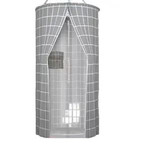 이동식 샤워장 간이 건설현장 샤워텐트 휴대용 샤워부스 곡선 워시룸 커튼 세정실